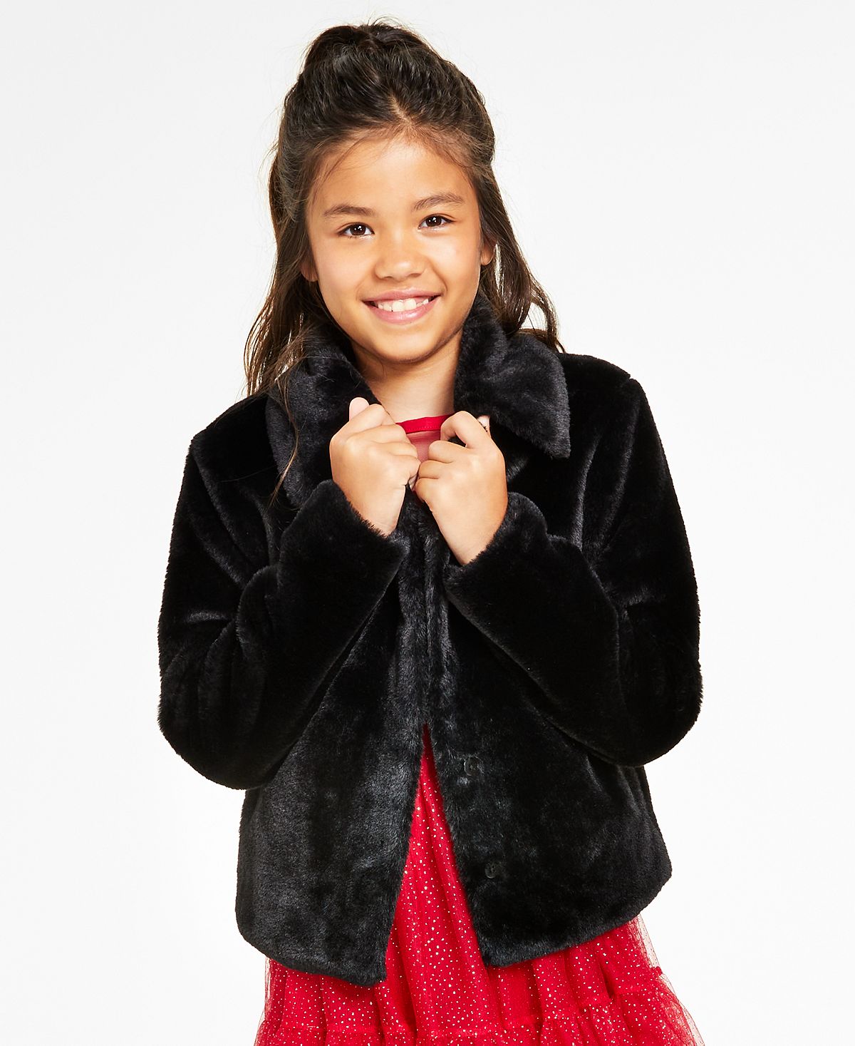 Куртка из искусственного меха для больших девочек, созданная для Macy's Epic Threads