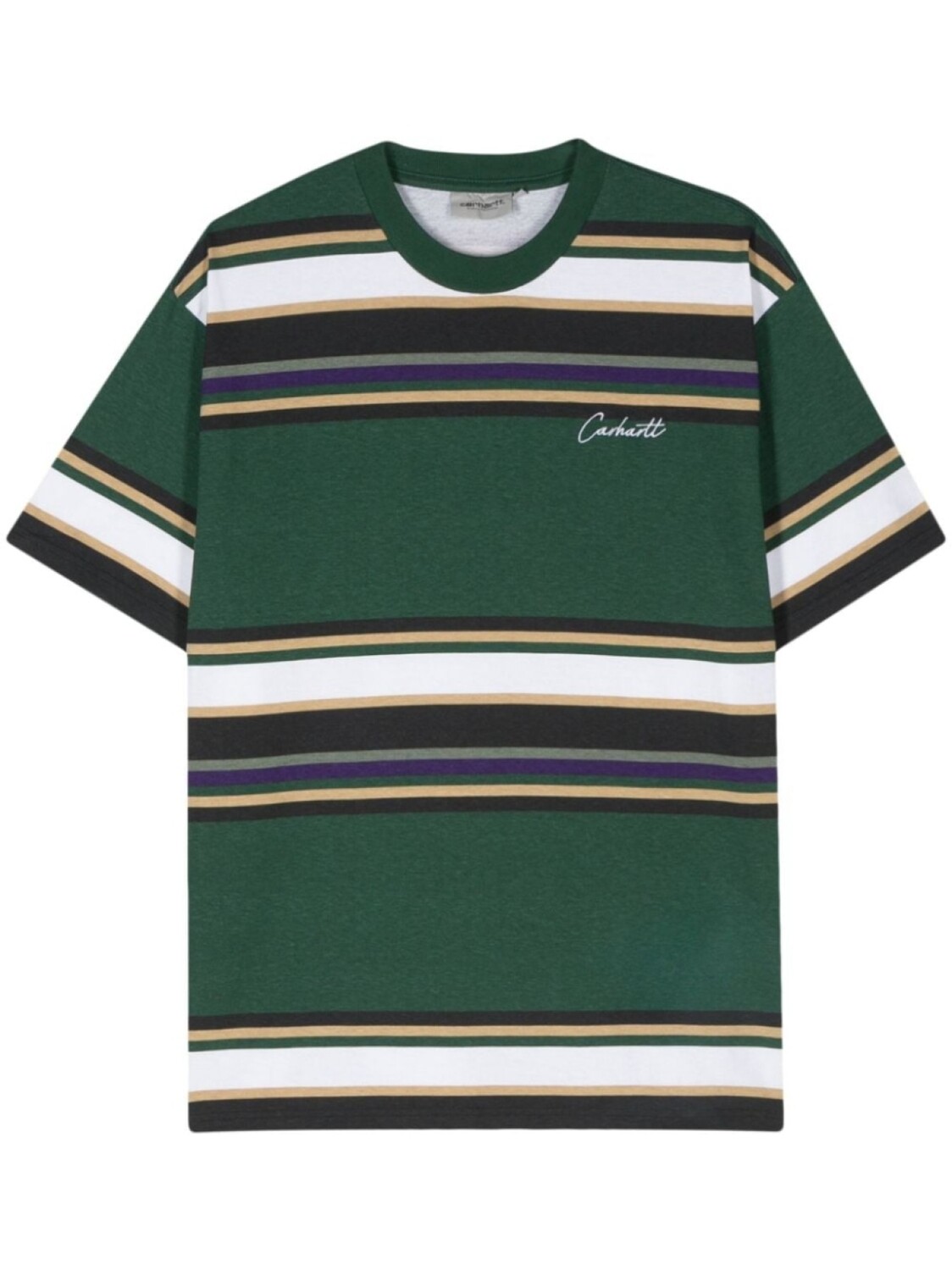 

Carhartt WIP футболка Morcom в полоску, зеленый
