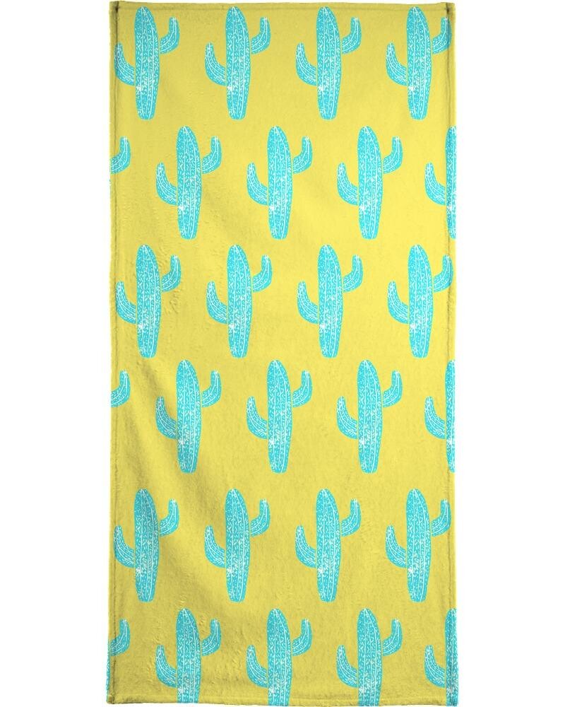 

Полотенце для ванной Juniqe Cacti Desert Blue, цвет Gelb & Grün