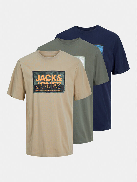 

Комплект из 3 футболок стандартного кроя Jack&Jones, мультиколор