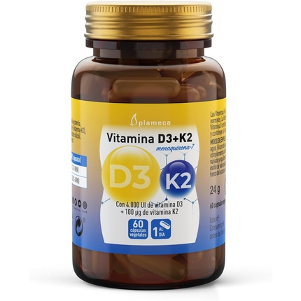 витамин d3 k2 solaray 60 капсул Витамин D3 + K2 60 растительных капсул Plameca