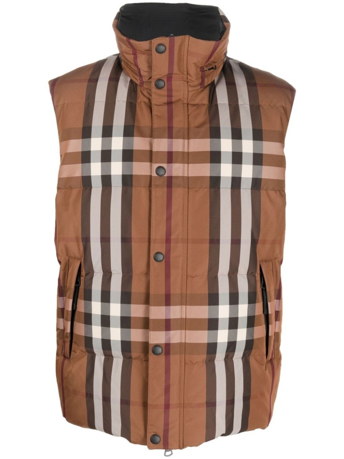 

Burberry дутый жилет в клетку Vintage Check, коричневый