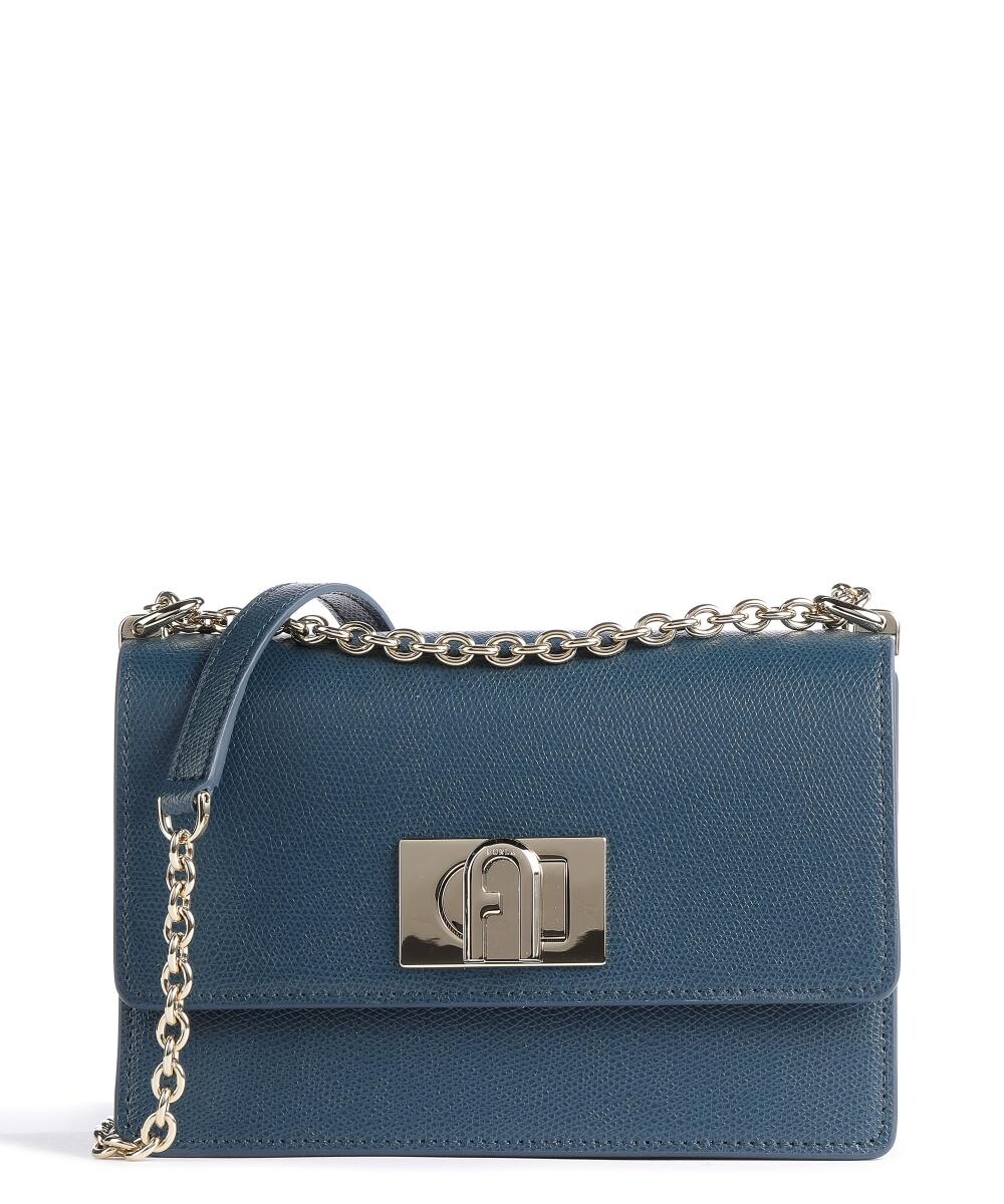 

Миниатюрная сумка через плечо 1927 из зернистой яловой кожи. Furla, синий