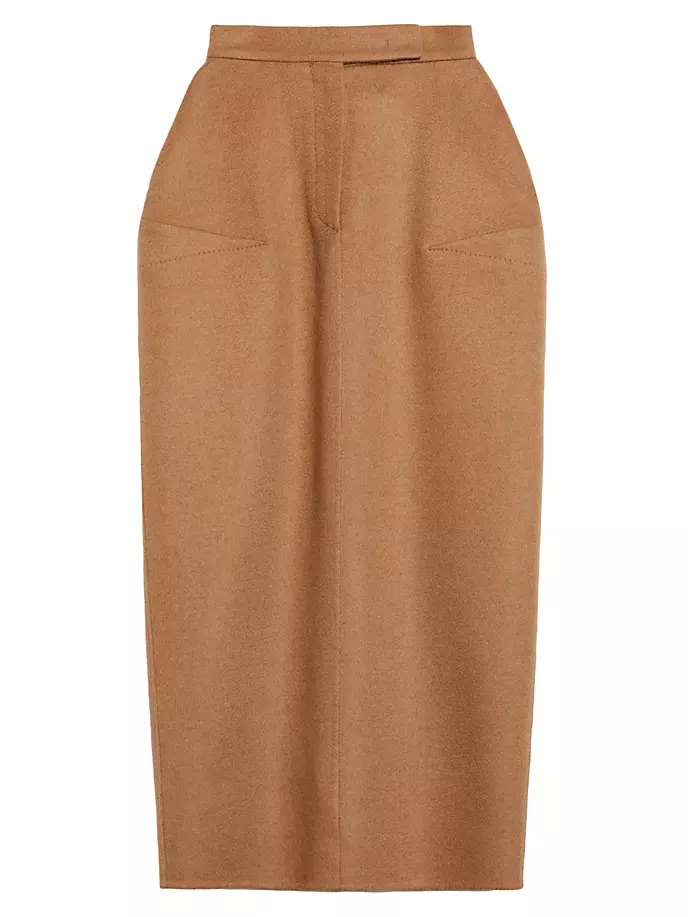 

Шерстяная юбка-миди Babele Max Mara, цвет camel