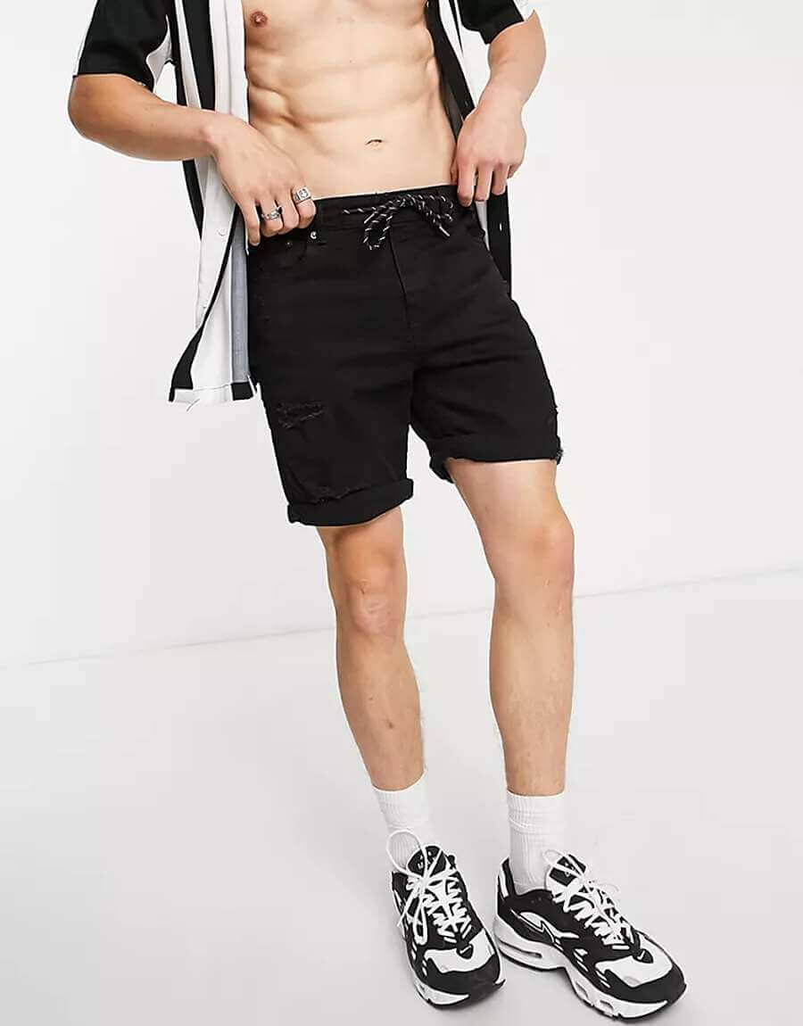 

Шорты Pull&Bear Skinny Denim, черный