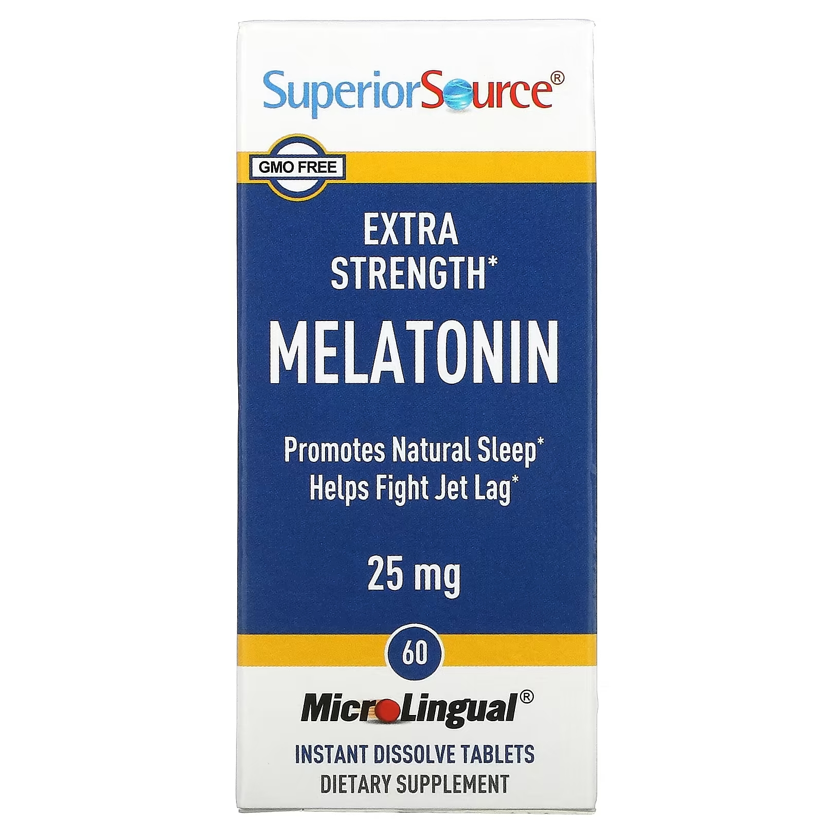Superior Source Мелатонин повышенной силы действия 25 мг, 60 быстрорастворимых таблеток megafood куркума с куркумином повышенной силы действия 60 таблеток