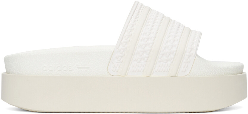 

Белые шлепанцы Adilette Bonega adidas Originals