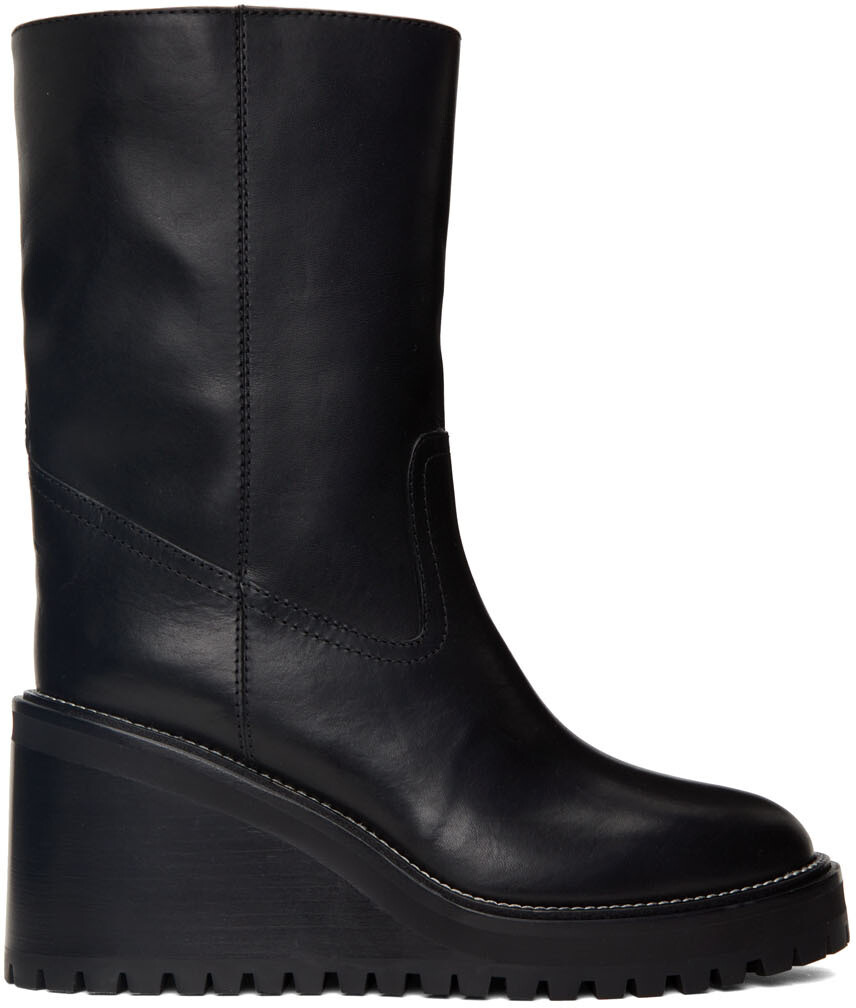 

Черные кожаные ботинки Yola 80 Jimmy Choo