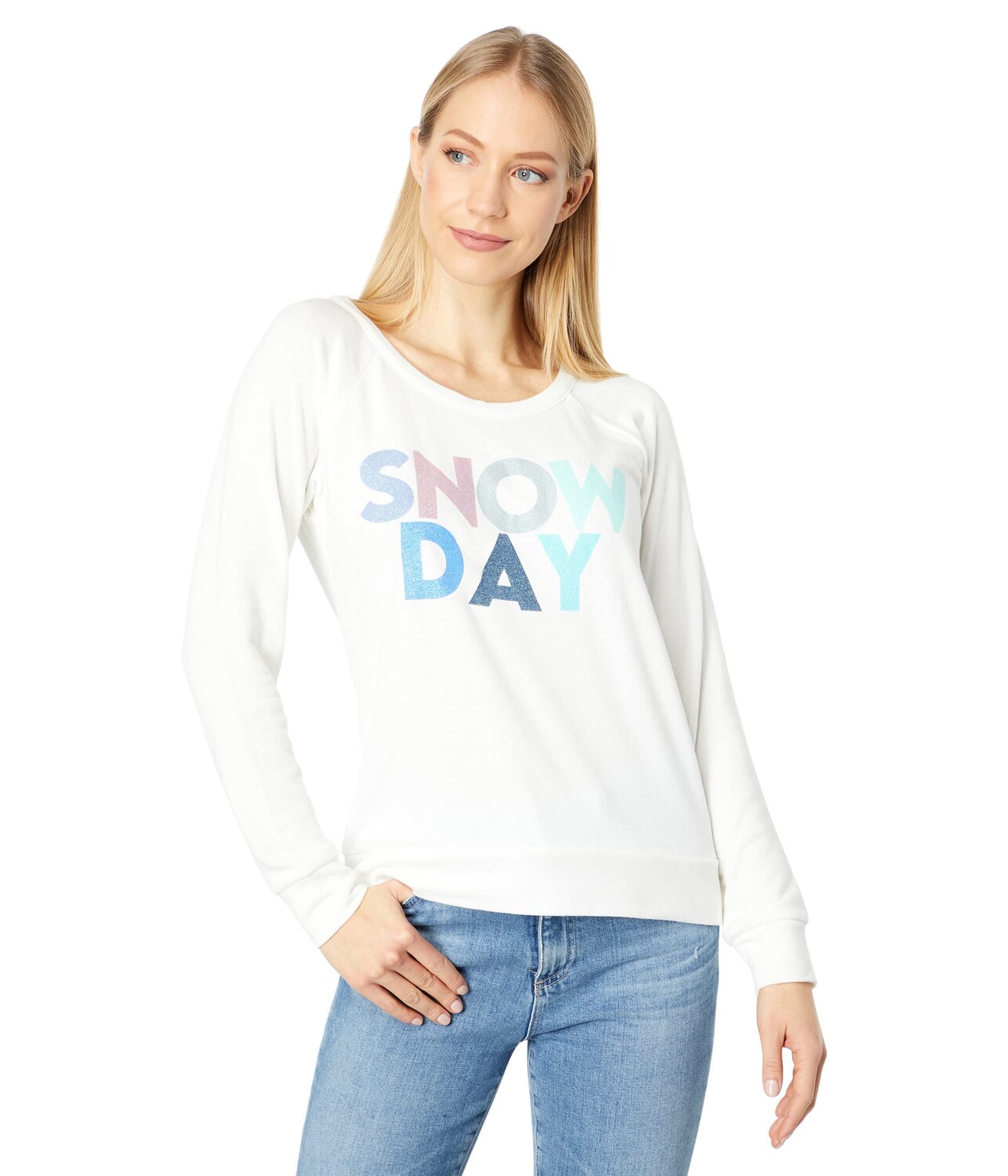 

Пуловер Chaser, \"Snow Day\" Bliss Knit Long Sleeve Raglan Pullover