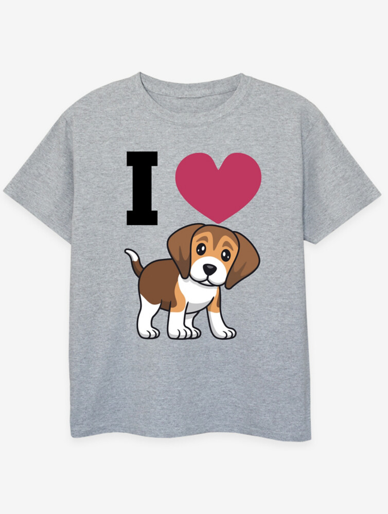 

NW2 Pets I Heart Dogs Kids Серая футболка с принтом George., серый