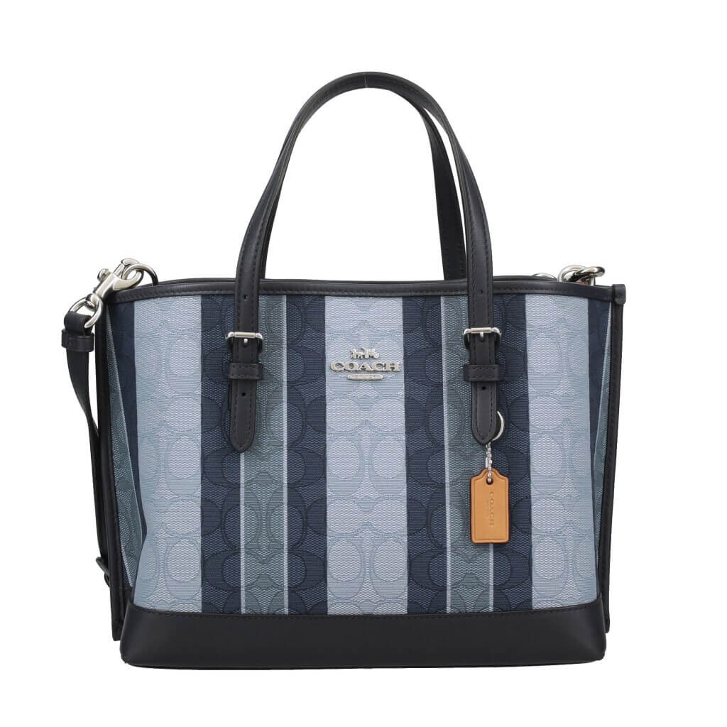 

Сумка Coach Mollie 25 In Signature Jacquard With Stripes, оттенки синего