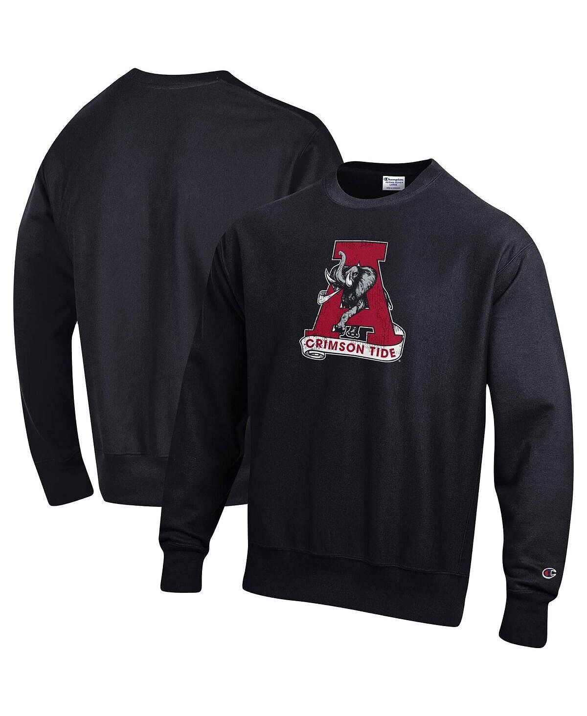 

Мужская черная толстовка с капюшоном alabama crimson tide vault logo reverse weave pullover Champion, черный