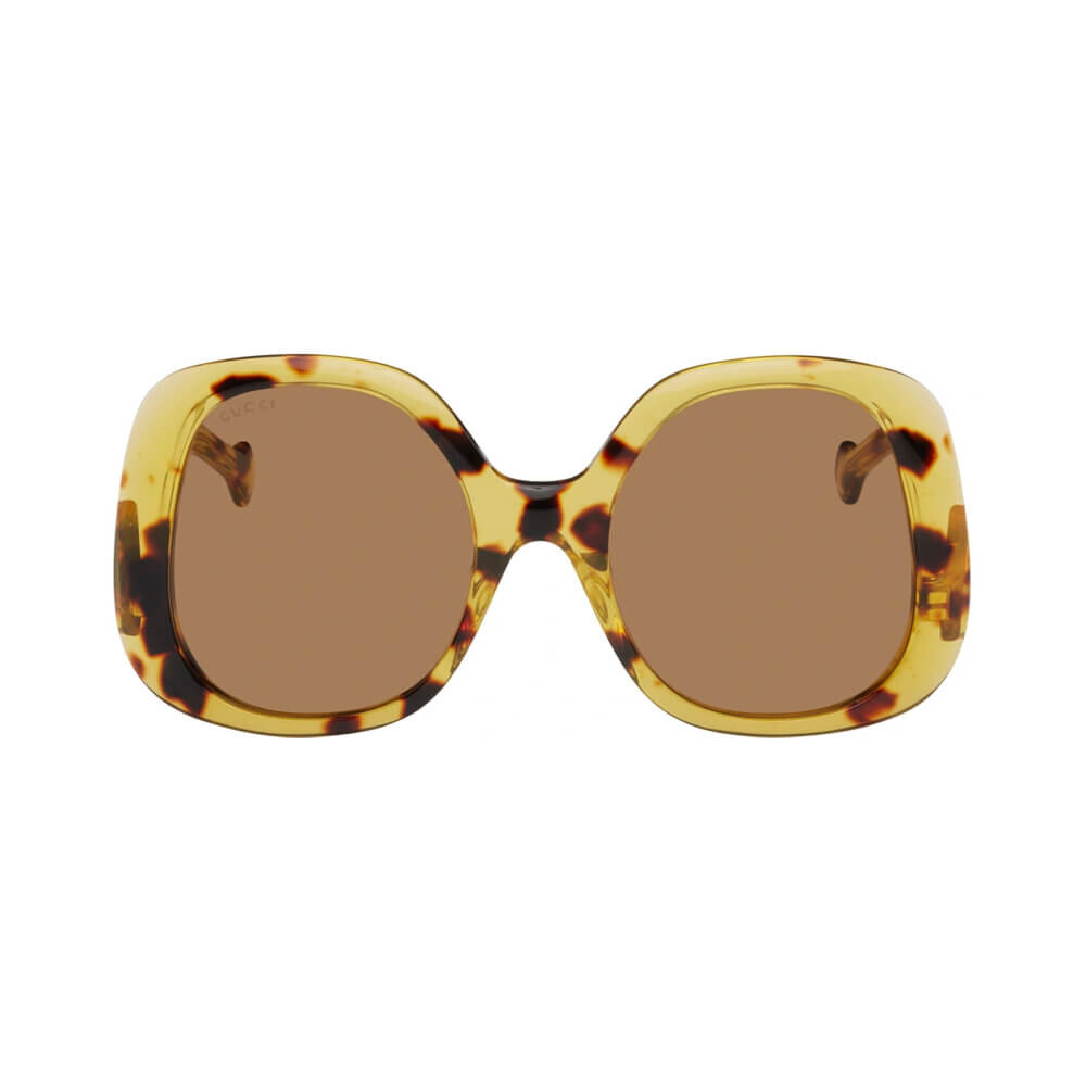 

Солнцезащитные очки Gucci Tortoiseshell Oversized, жёлтый
