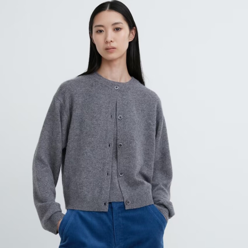 

Кардиган Uniqlo 100% Cashmere, серый
