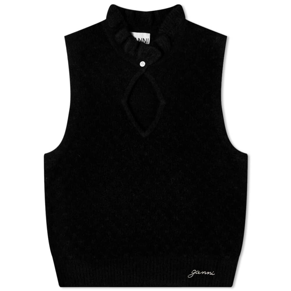 

Футболка GANNI Sleeveless Keyhole Knit Top