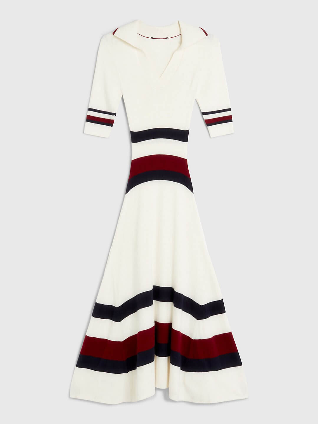 

Платье Hilfiger Collection Stripe Midi, экрю