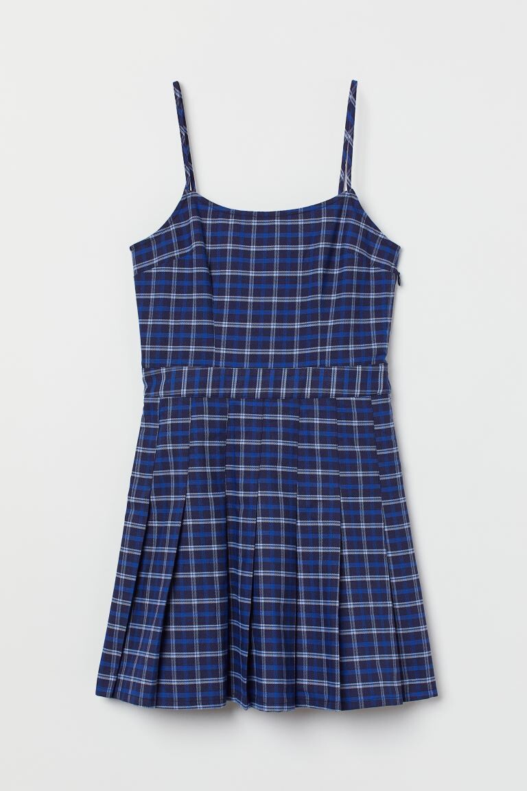 

Короткое платье H&M, темно-синий/белая клетка
