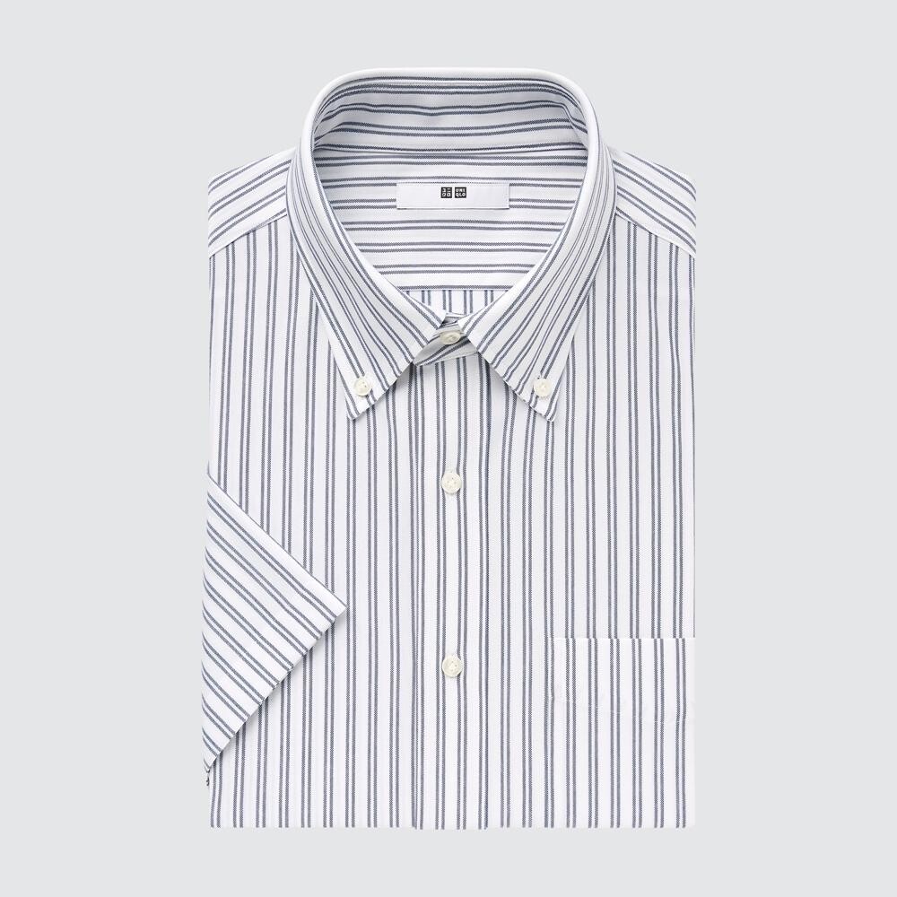 

Полосатая рубашка Uniqlo, синий