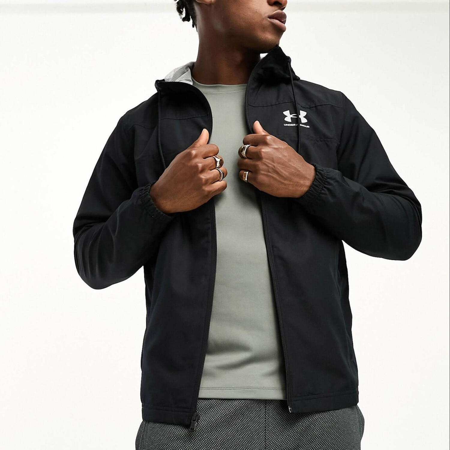 

Ветровка спортивная Under Armour Sportstyle Windbreaker, черный