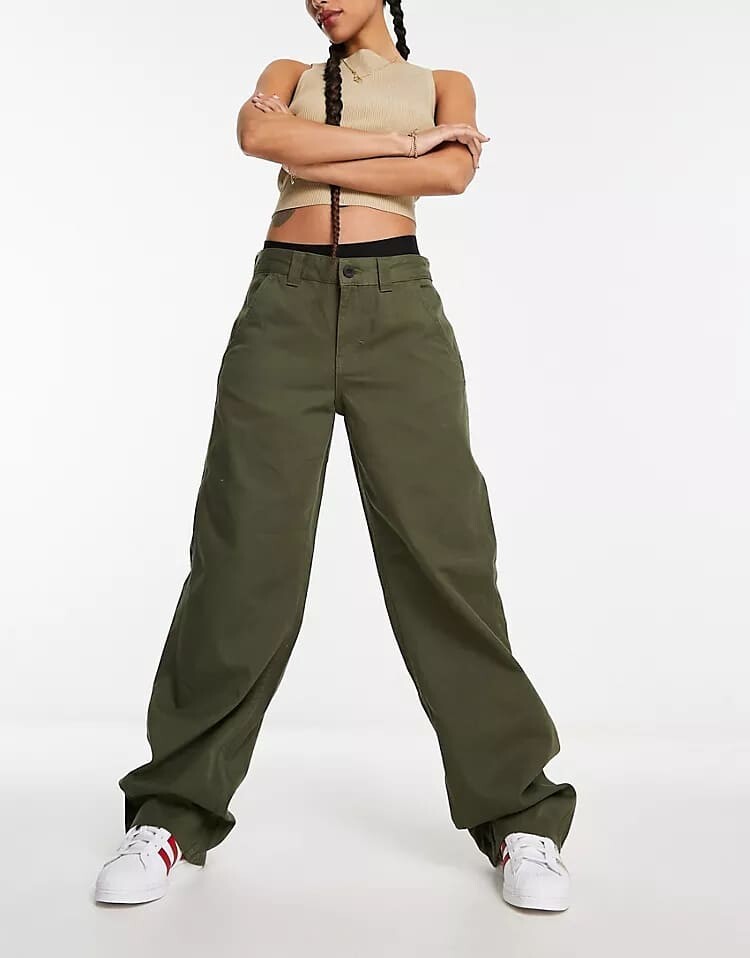 

Брюки Dr Denim Hill Baggy Fit, хаки