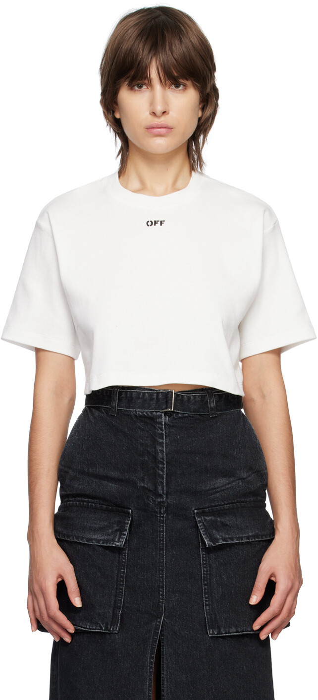 

Белая футболка с надписью Off Off-White, Белый