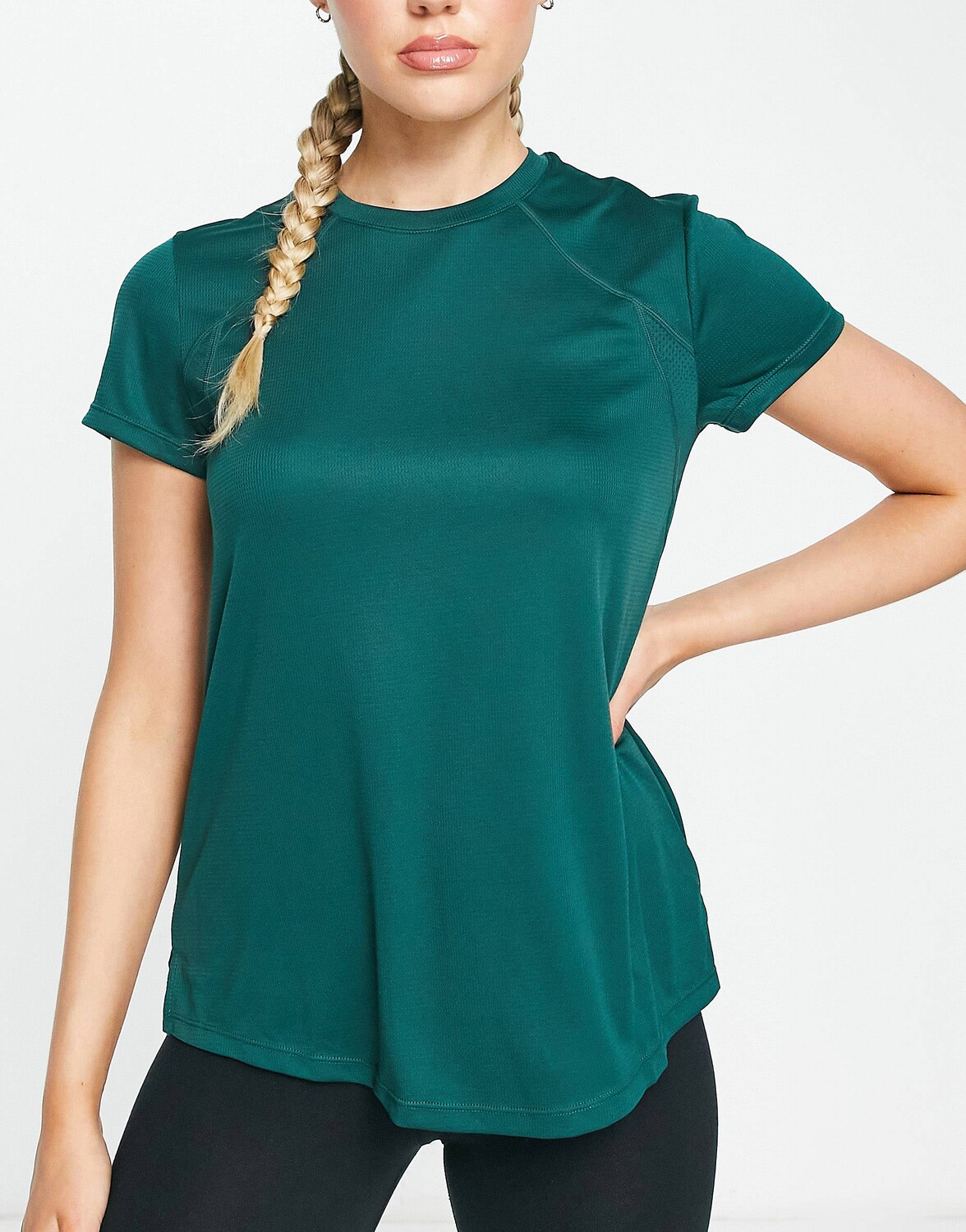 

Темно-зеленая спортивная футболка ASOS 4505 Maternity icon, Зеленый