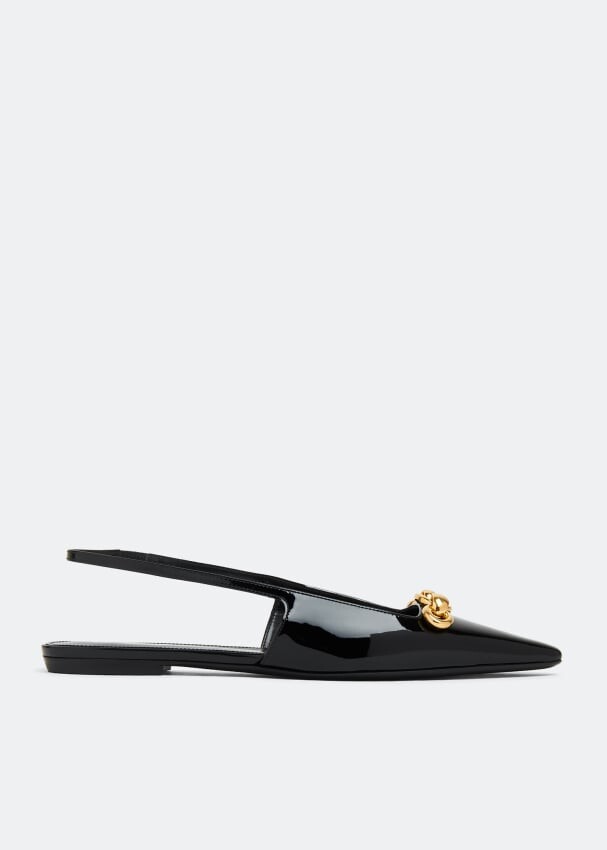 Балетки SAINT LAURENT Blade ballerinas, черный