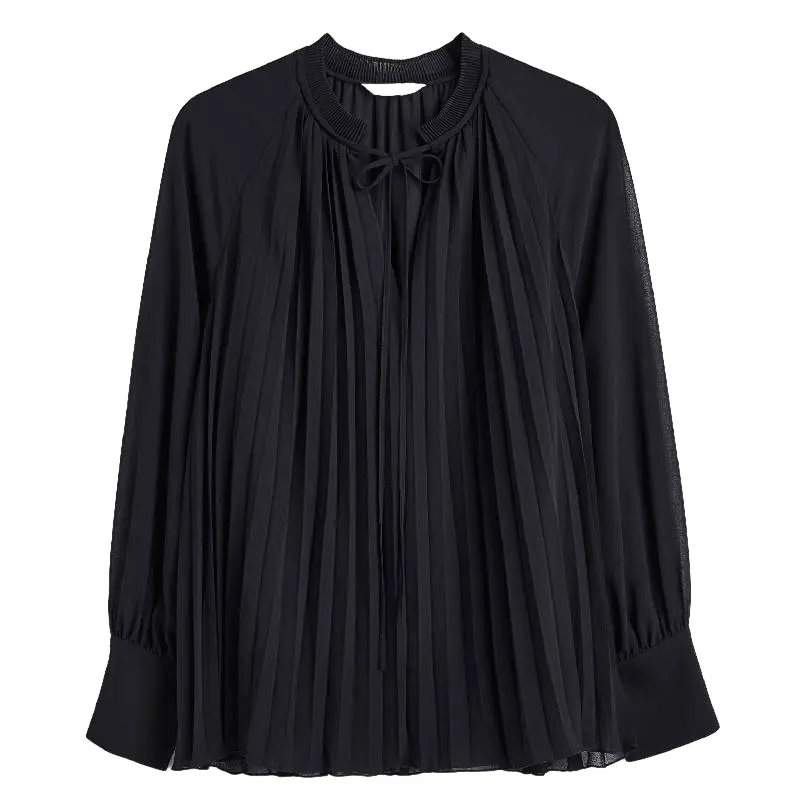 

Блузка H&M Pleated Chiffon, черный
