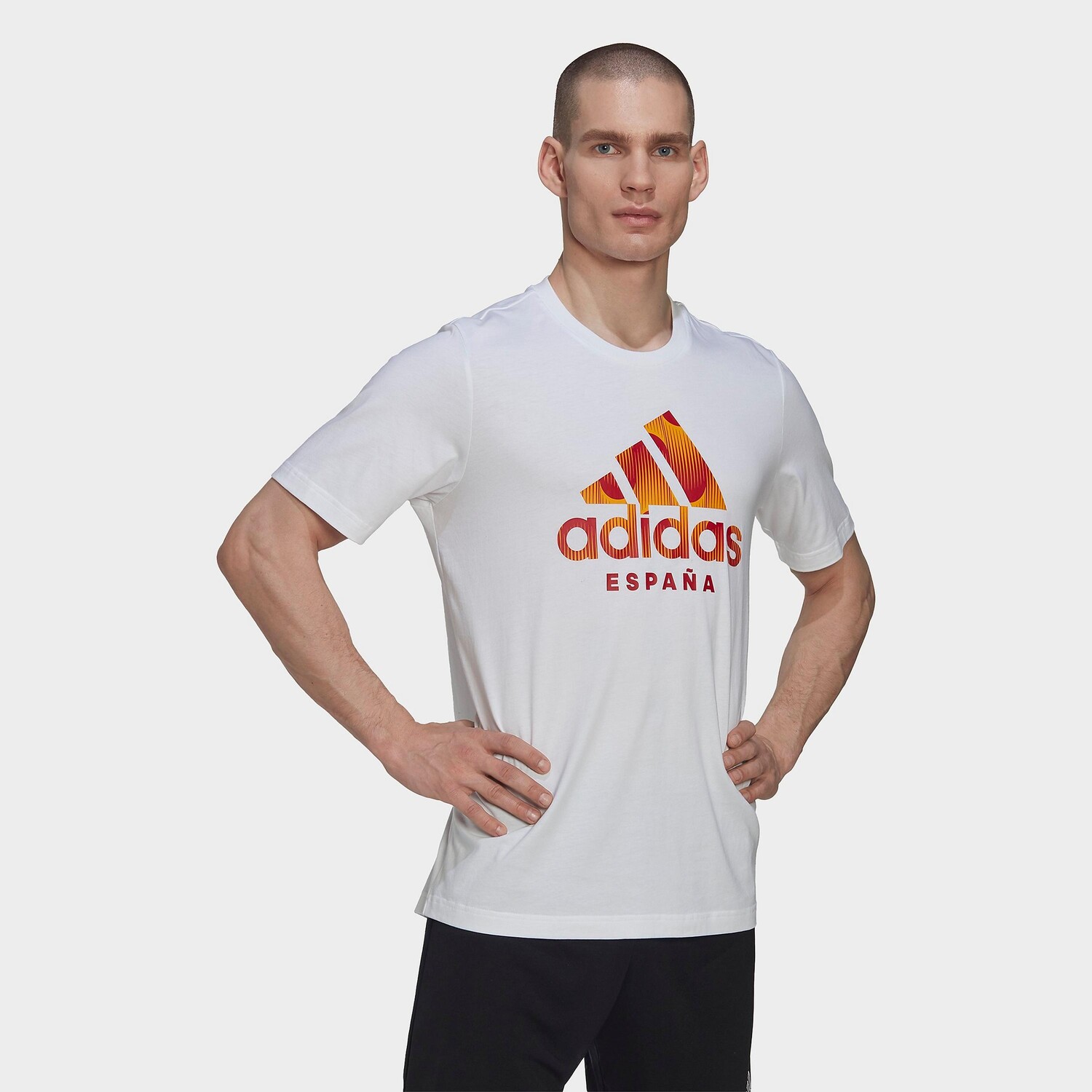 

Мужская футболка с рисунком Adidas Soccer Spain, белый
