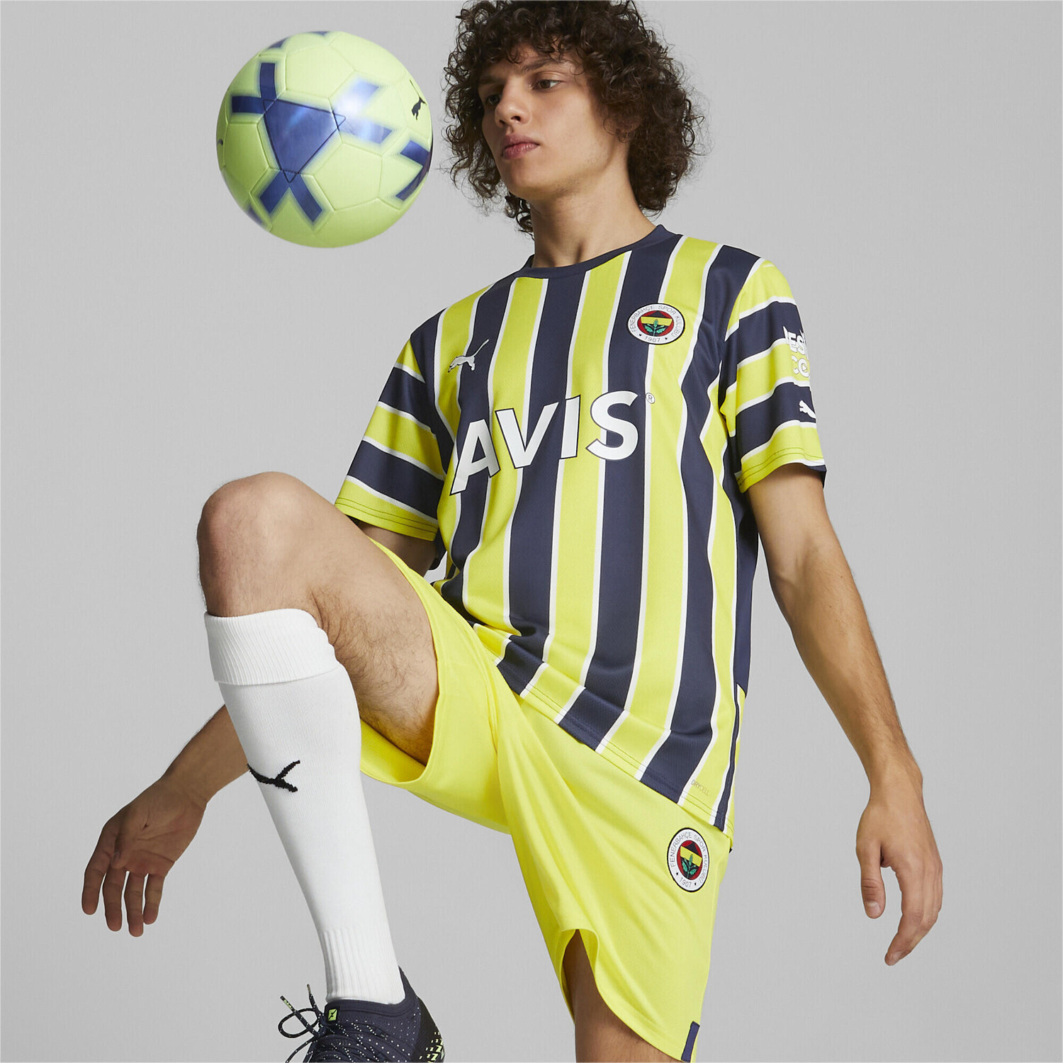 

Фенербахче СК Мужская рубашка PUMA 22/23 Replica Home, синий желтый