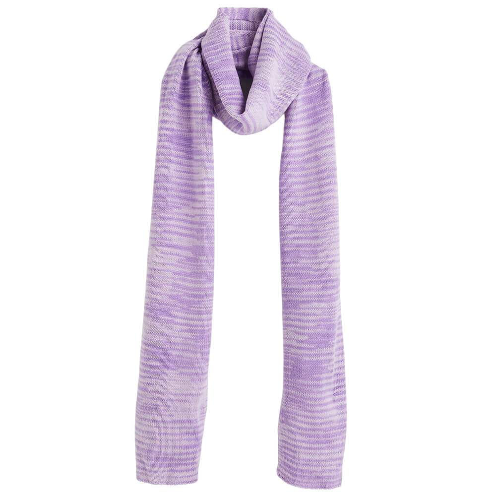 Шарф H&M Patterned Jacquard-knit, светло-фиолетовый