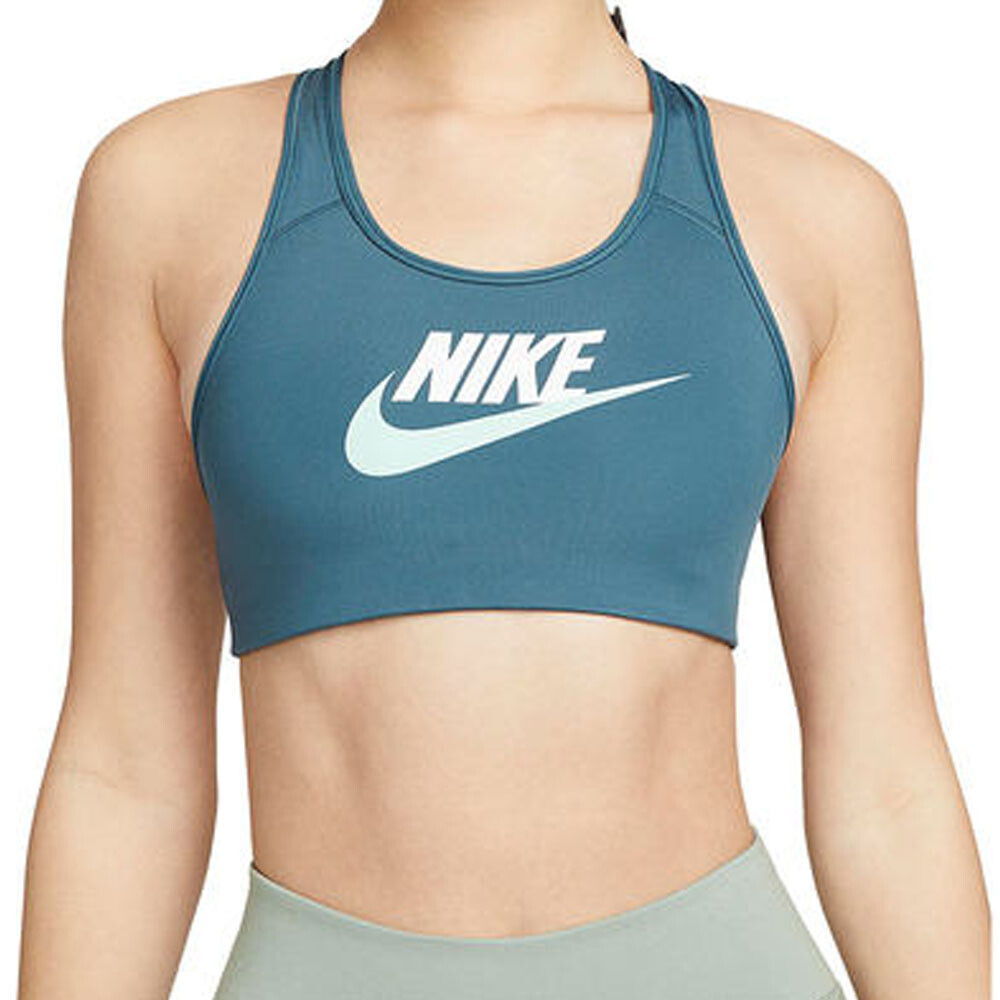 

Спортивный бюстгальтер Nike Dri-FIT Swoosh, голубой