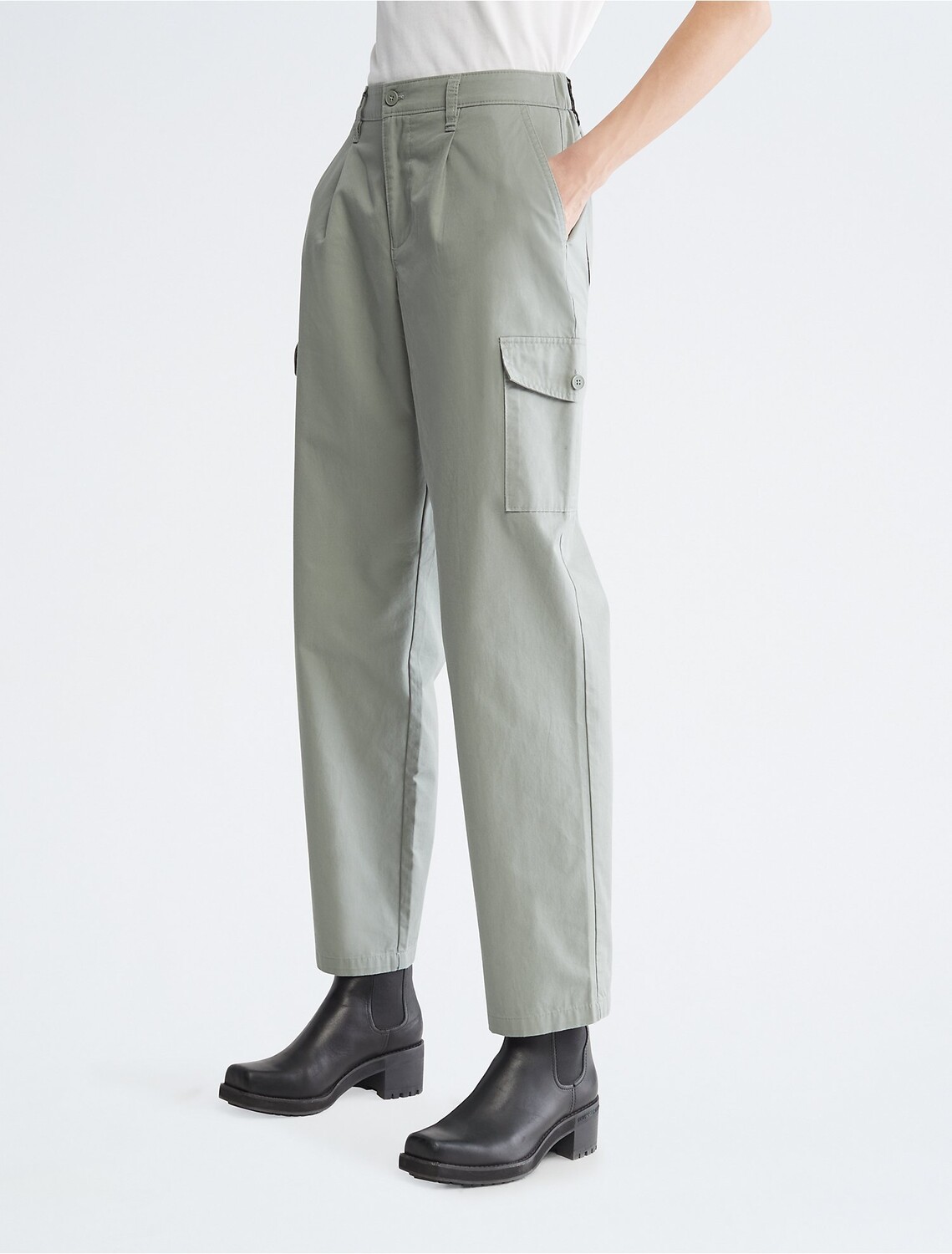 

Женские брюки карго Calvin Klein Tapered Fit, светло-зеленый
