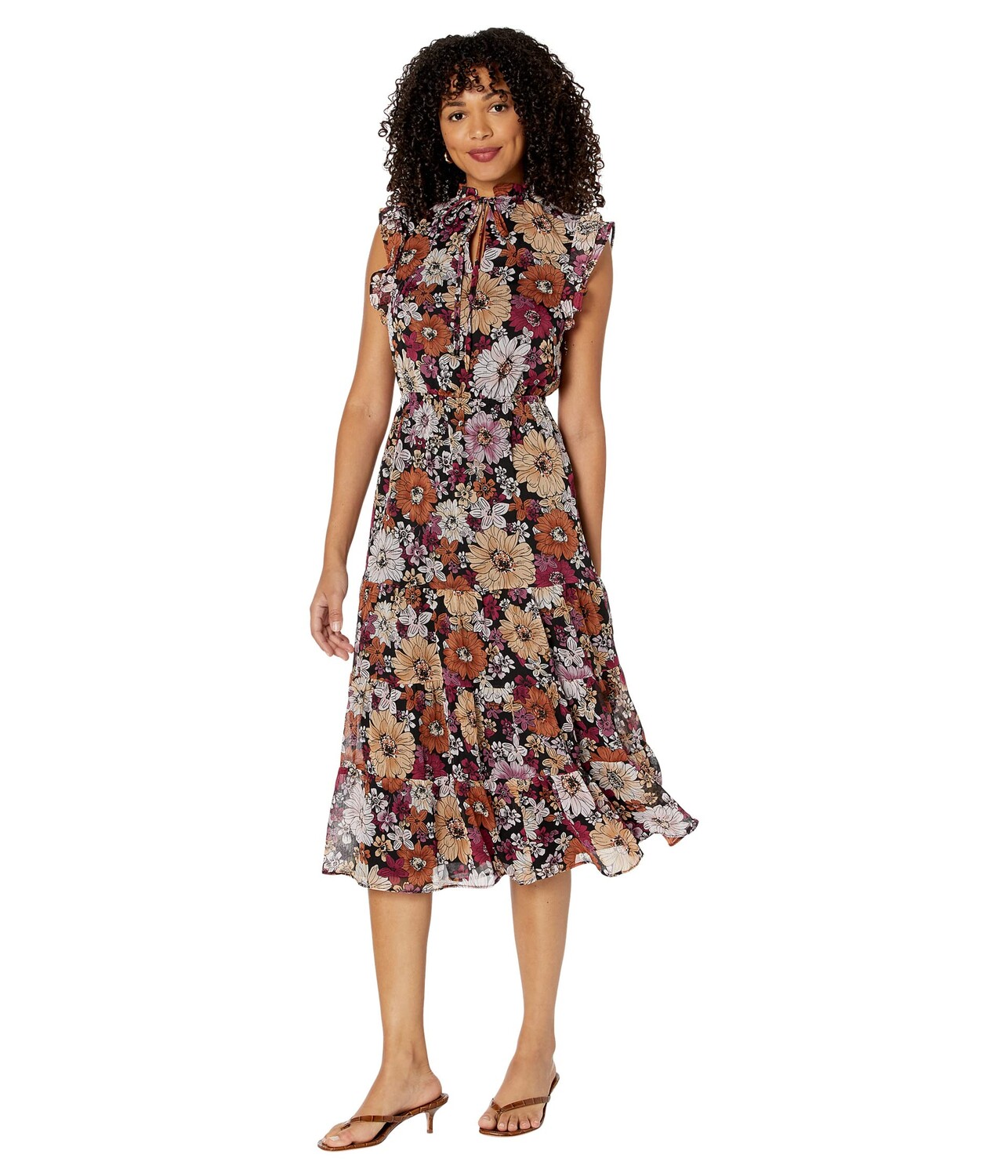 

Платье Steve Madden, Orange Blossom Printed Chiffon Dress