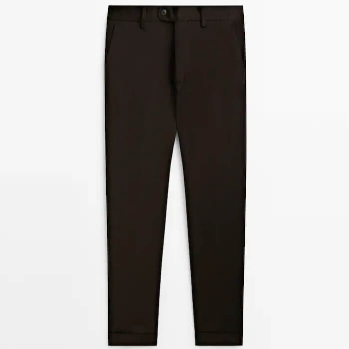 

Брюки Massimo Dutti Cotton Blend, коричневый