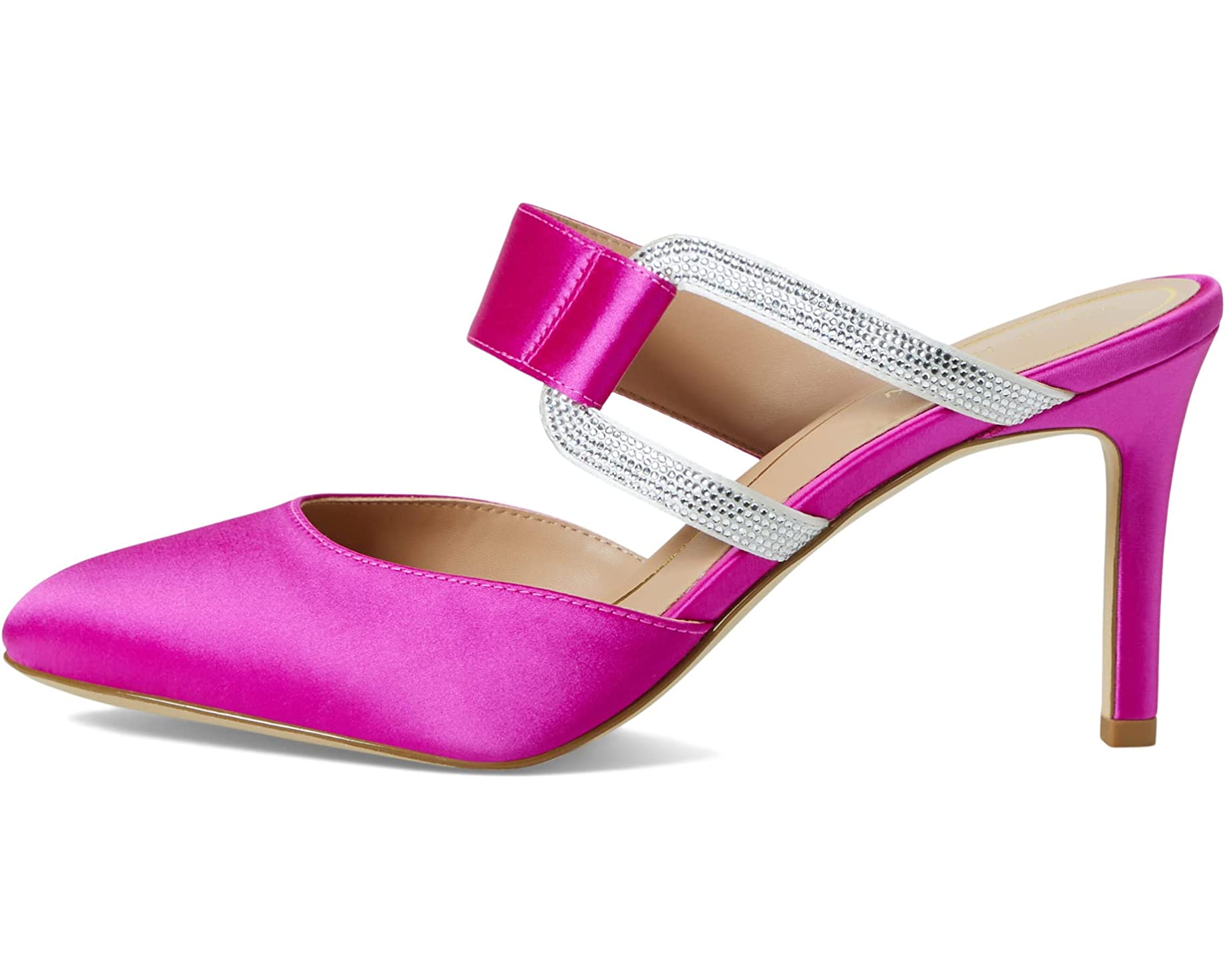 Туфли на каблуках Gabbie Jewel Mule 80 mm Cole Haan, розовый сатин женские спортивные туфли комбинированные белого и синего цвета с кружевной застежкой cole haan белый