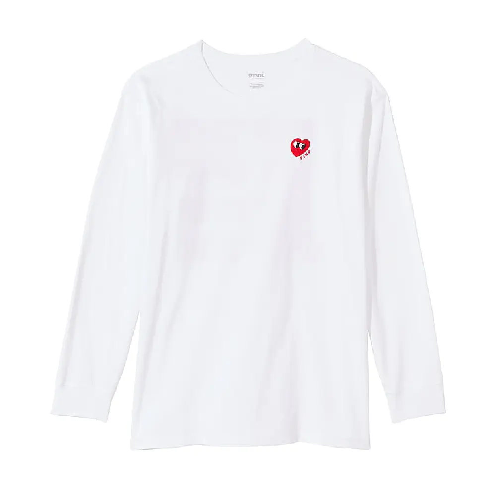 

Лонгслив Victoria's Secret Pink Oversized Campus, белый