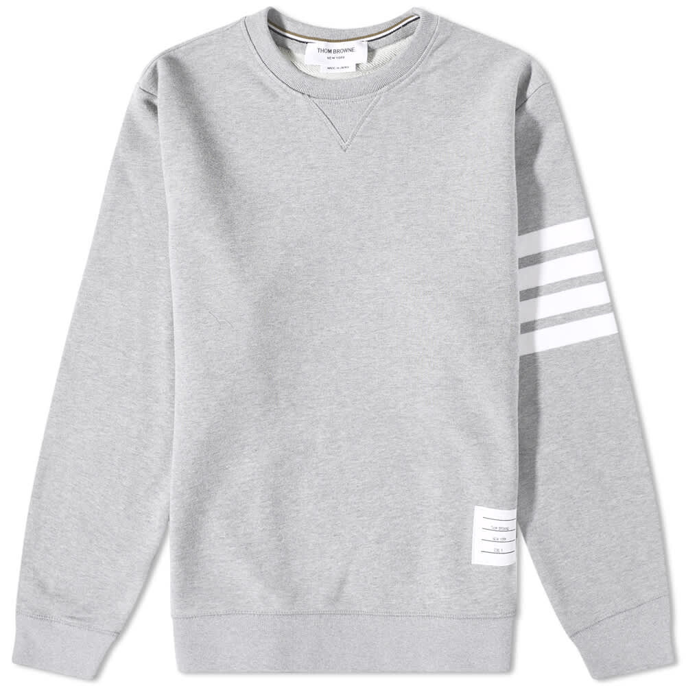 

Толстовка Thom Browne Engineered Stripe Crew Sweat, Серый