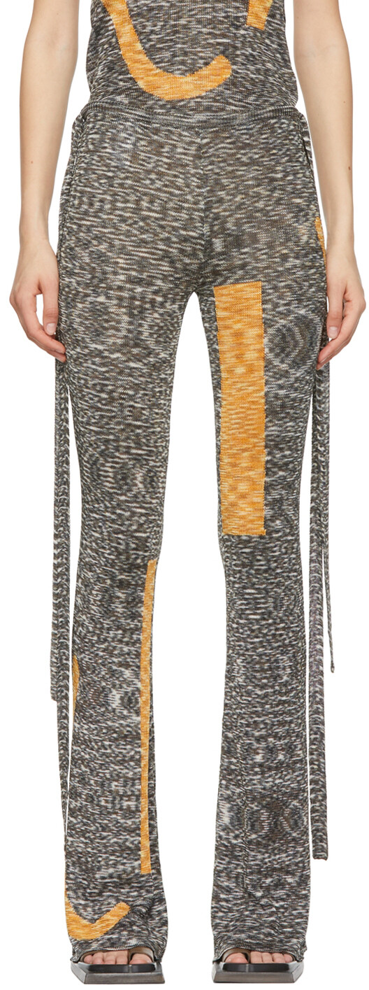 

Серые брюки для отдыха с блестками Eckhaus Latta