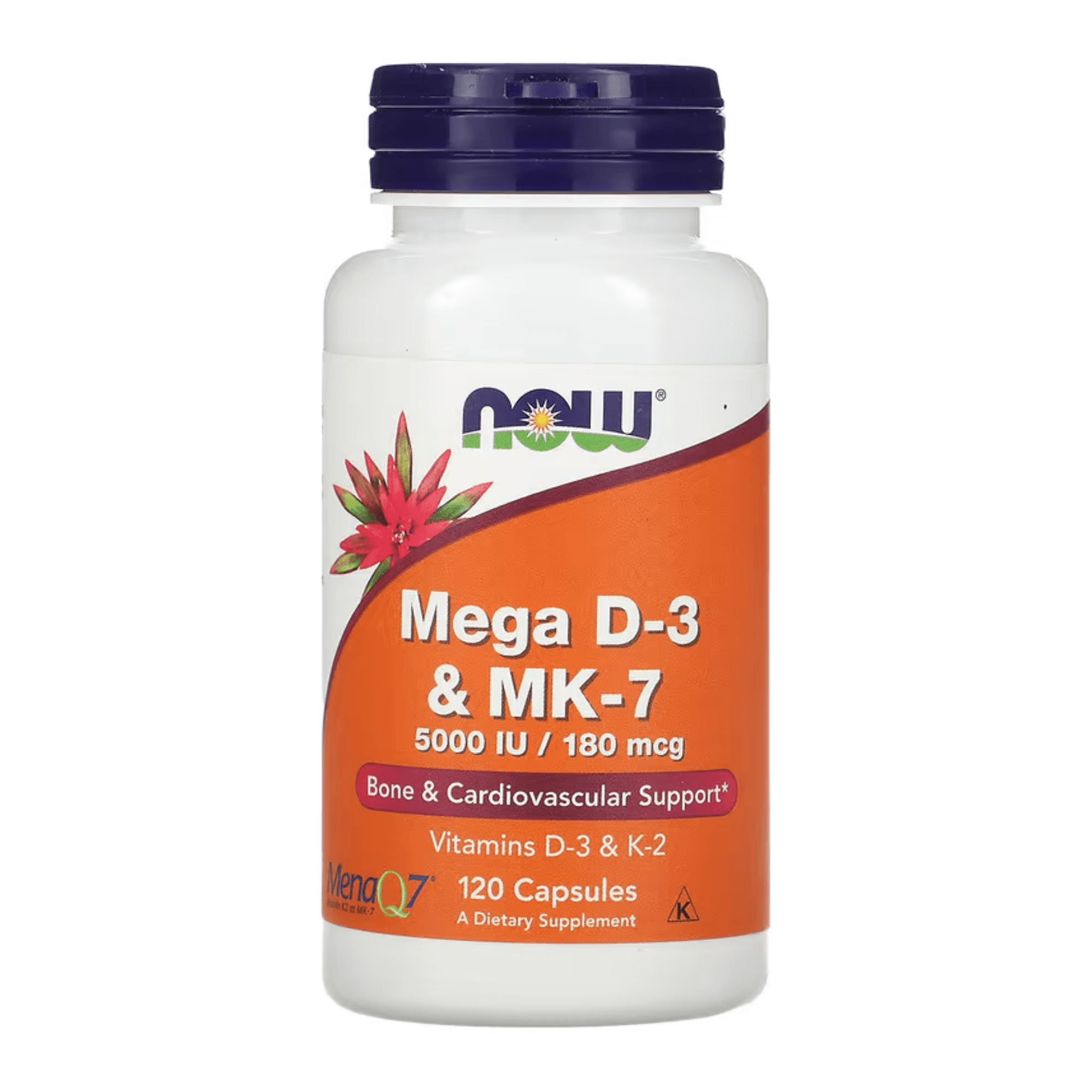 Витамин Mega D-3 и MK-7 NOW Foods, 120 капсул