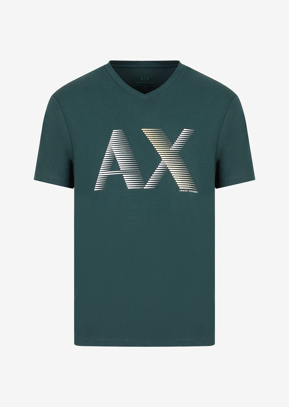 

Футболка стандартного кроя из хлопкового джерси с логотипом Armani Exchange, зеленый