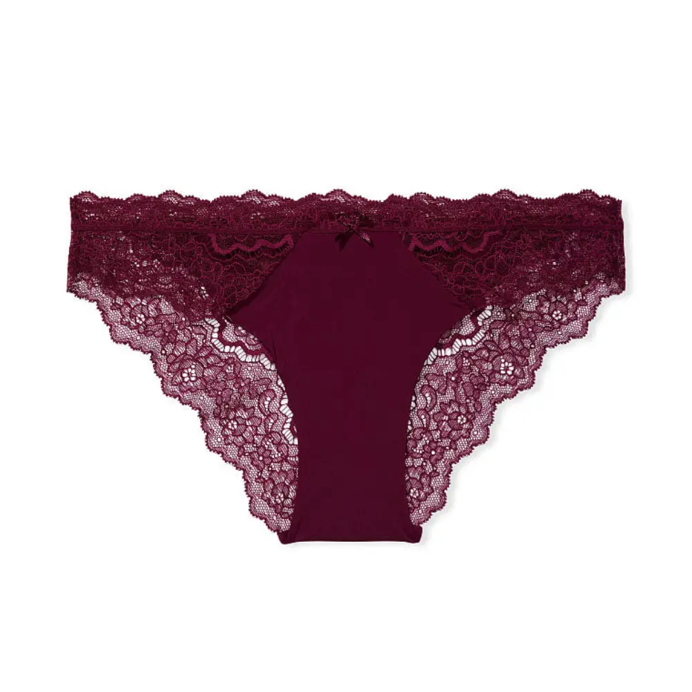 

Трусы Victorias Secret Dream Angels Lace Trim Cheekini, бордовый