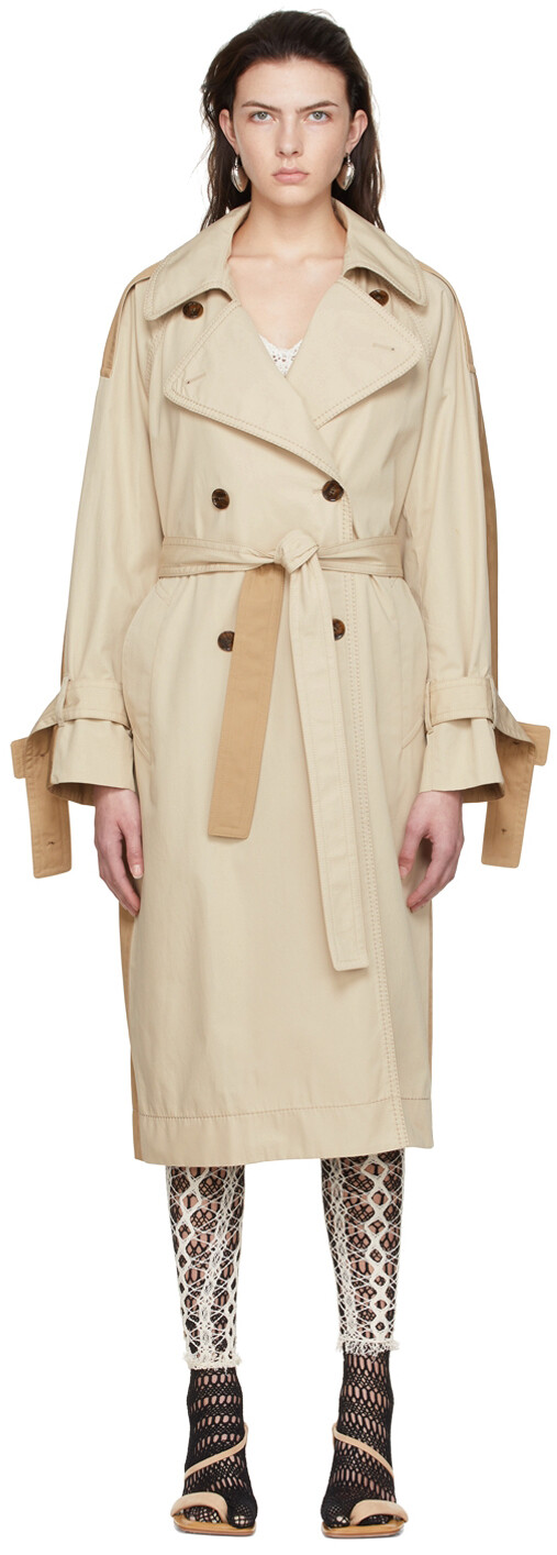 

Бежевое пальто из органического хлопка Acne Studios