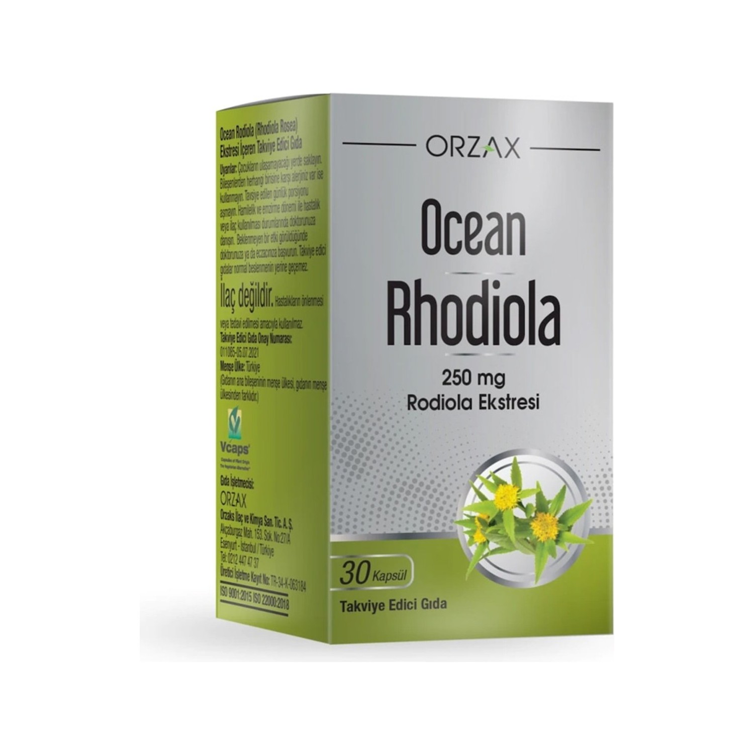 Пищевая добавка Orzax Ocean Rhodiola 250 мг, 30 капсул азитрокс 250 мг 6 капс