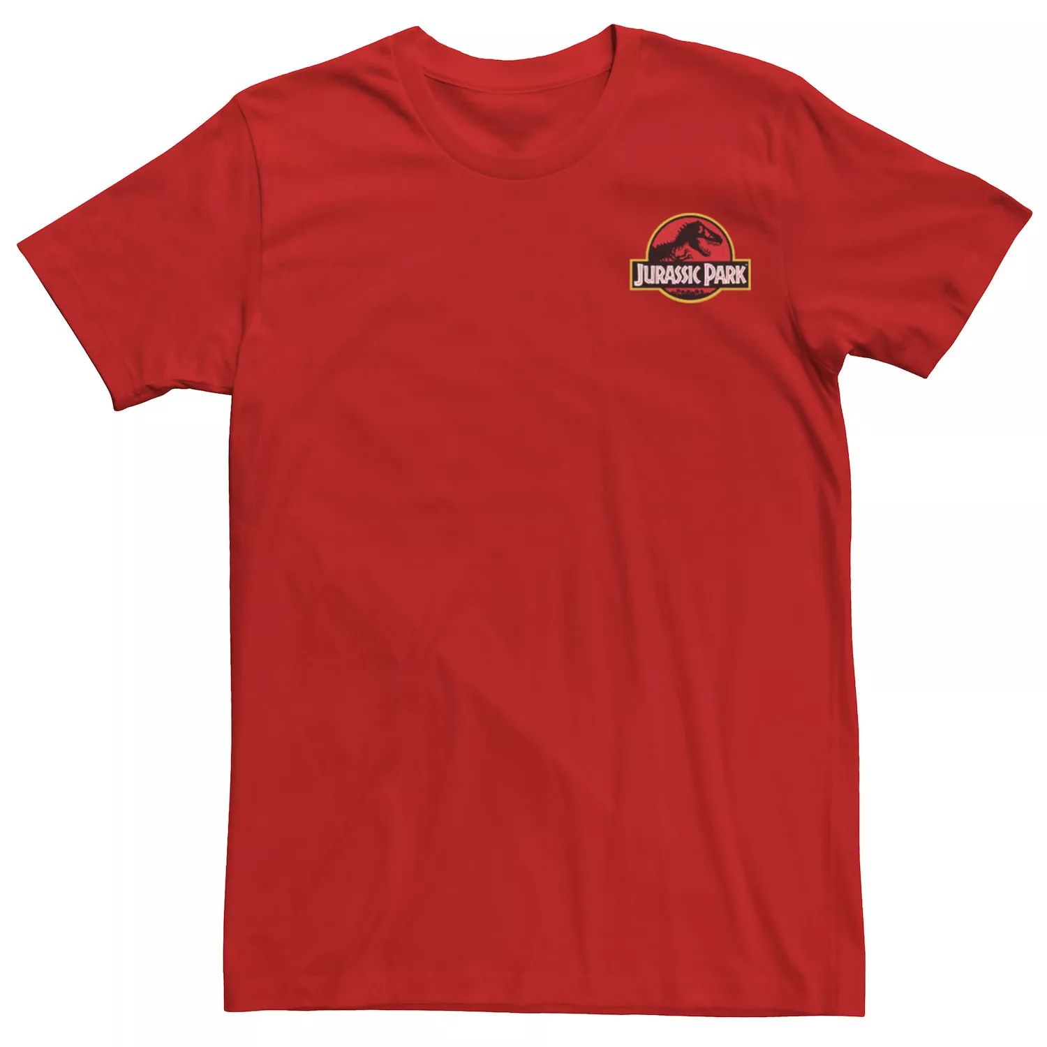 Мужская красно-желтая футболка с карманами и логотипом Парк Юрского периода Licensed Character, красный