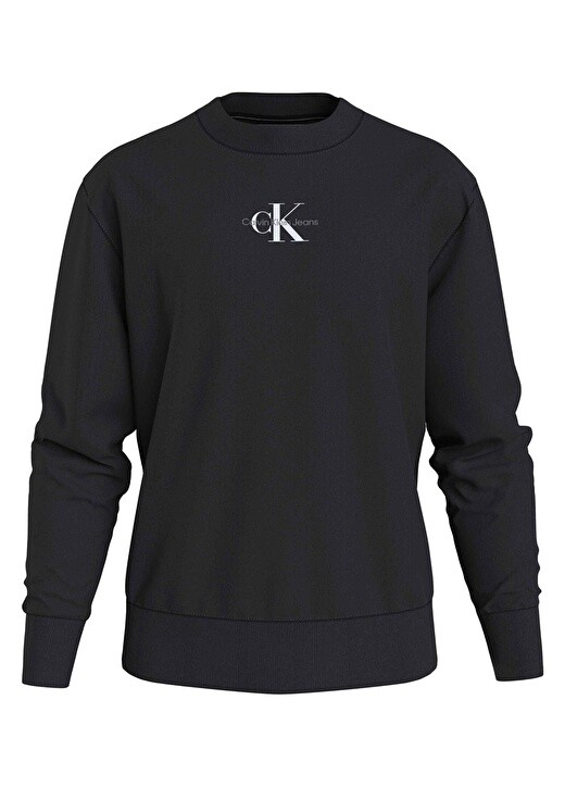 

Черная мужская толстовка с круглым вырезом Calvin Klein Jeans, Черный