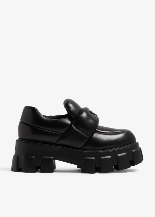 

Лоферы Prada Soft Padded Nappa Leather, черный