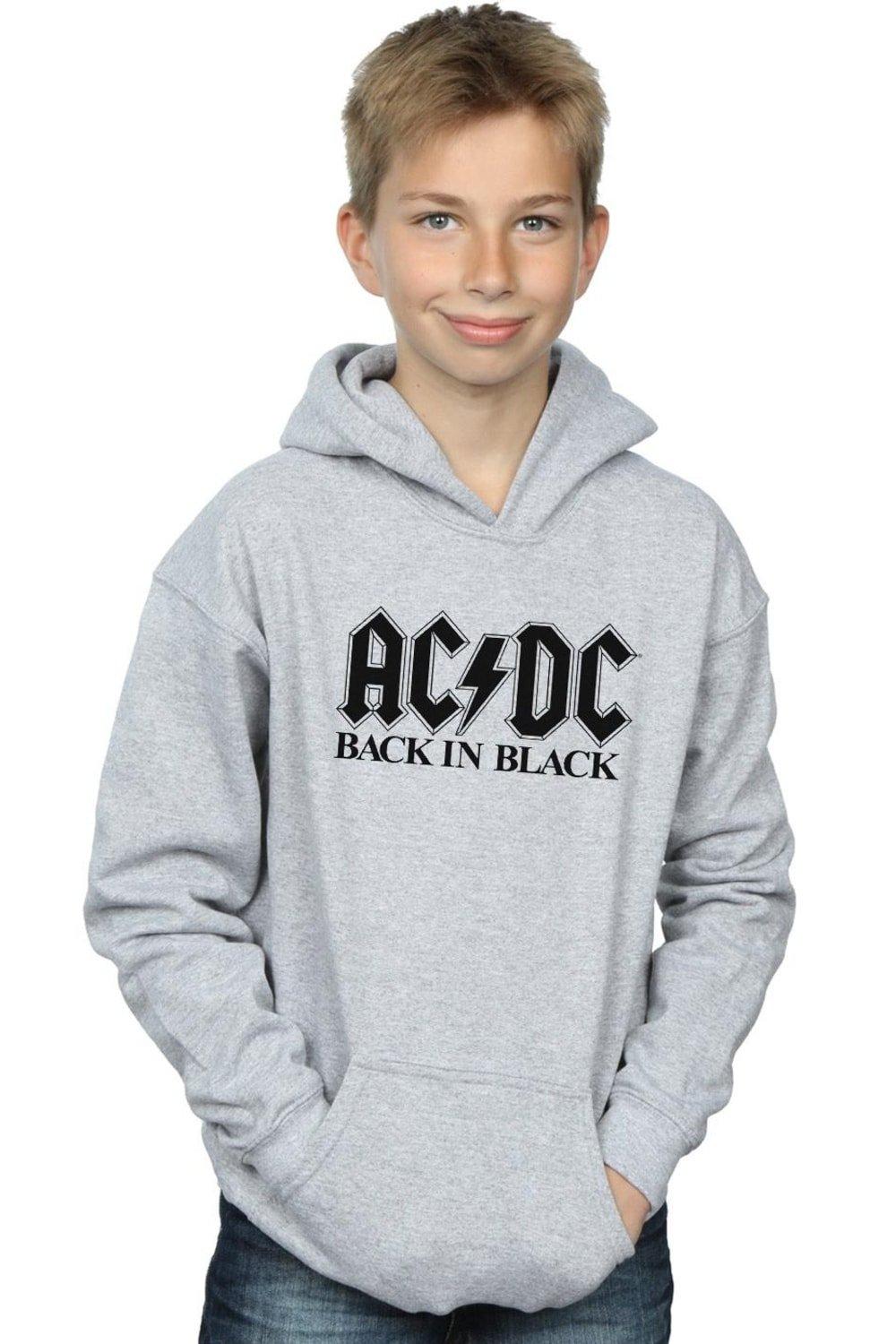 Толстовка Back in Black с логотипом AC/DC, серый ac dc back in black dj pack cd