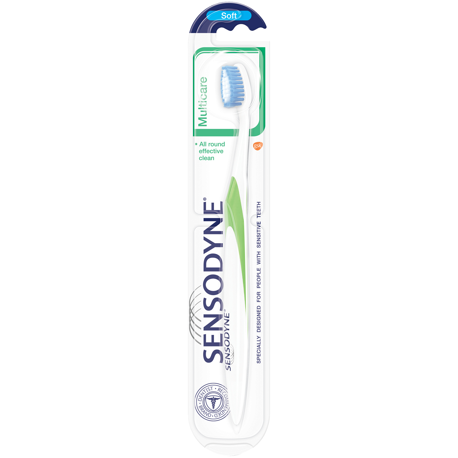 цена Sensodyne MultiCare зубная щетка мягкая, 1 шт.