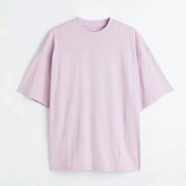 

Футболка оверсайз H&M Fit Cotton, сиреневый